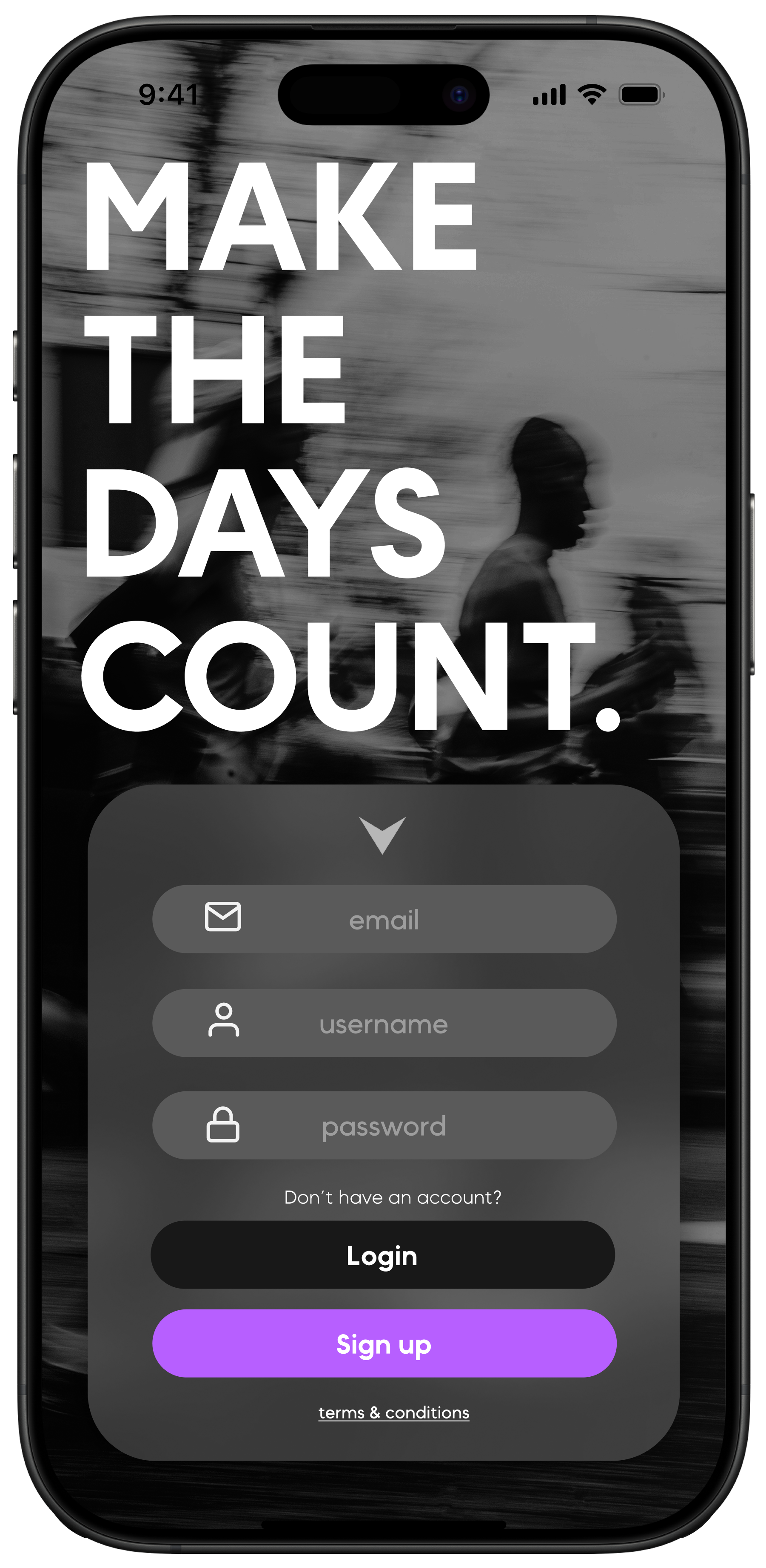 sign-up page